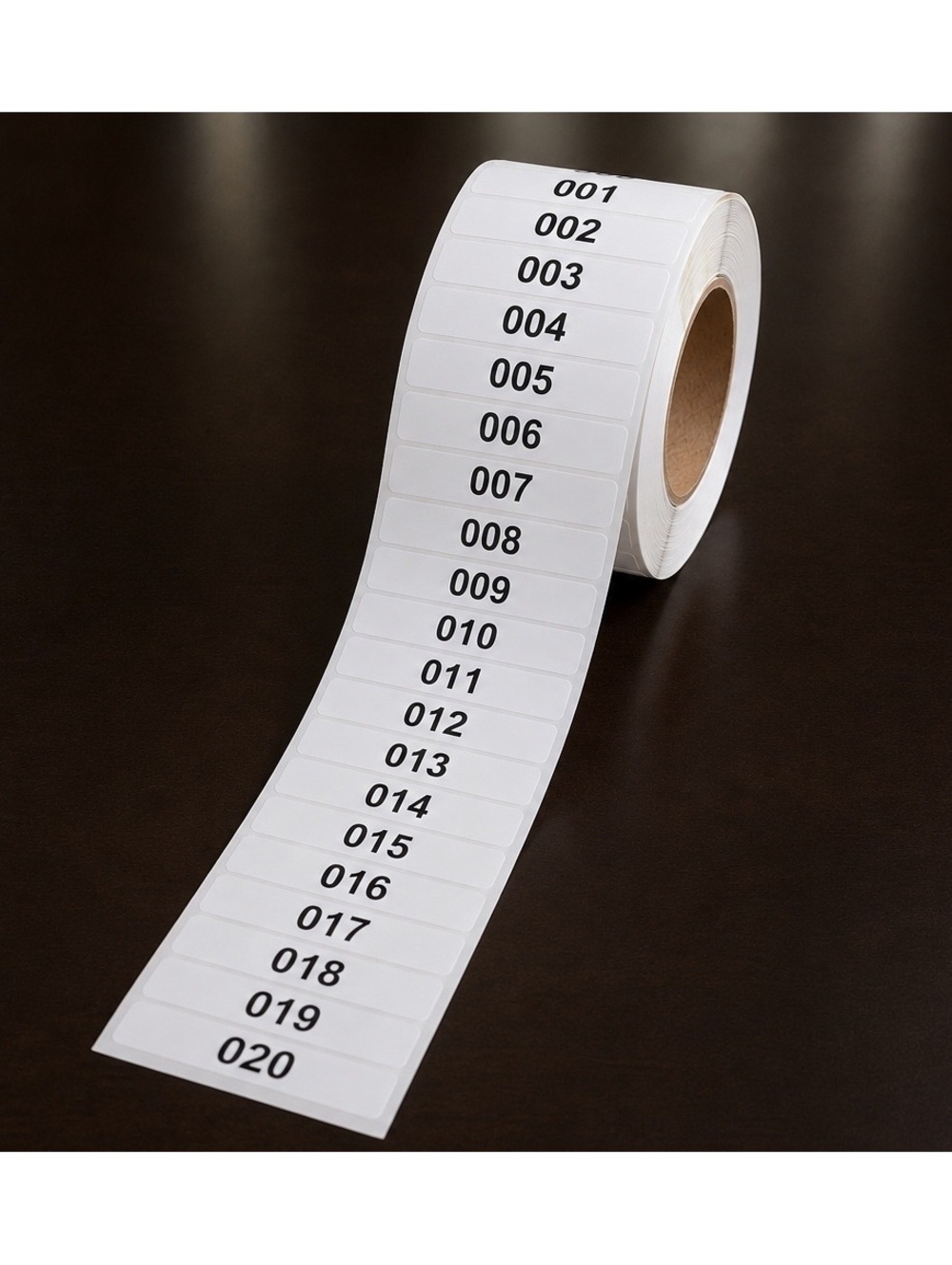 50 Custom printed numbered 3" x 1" thermal labels